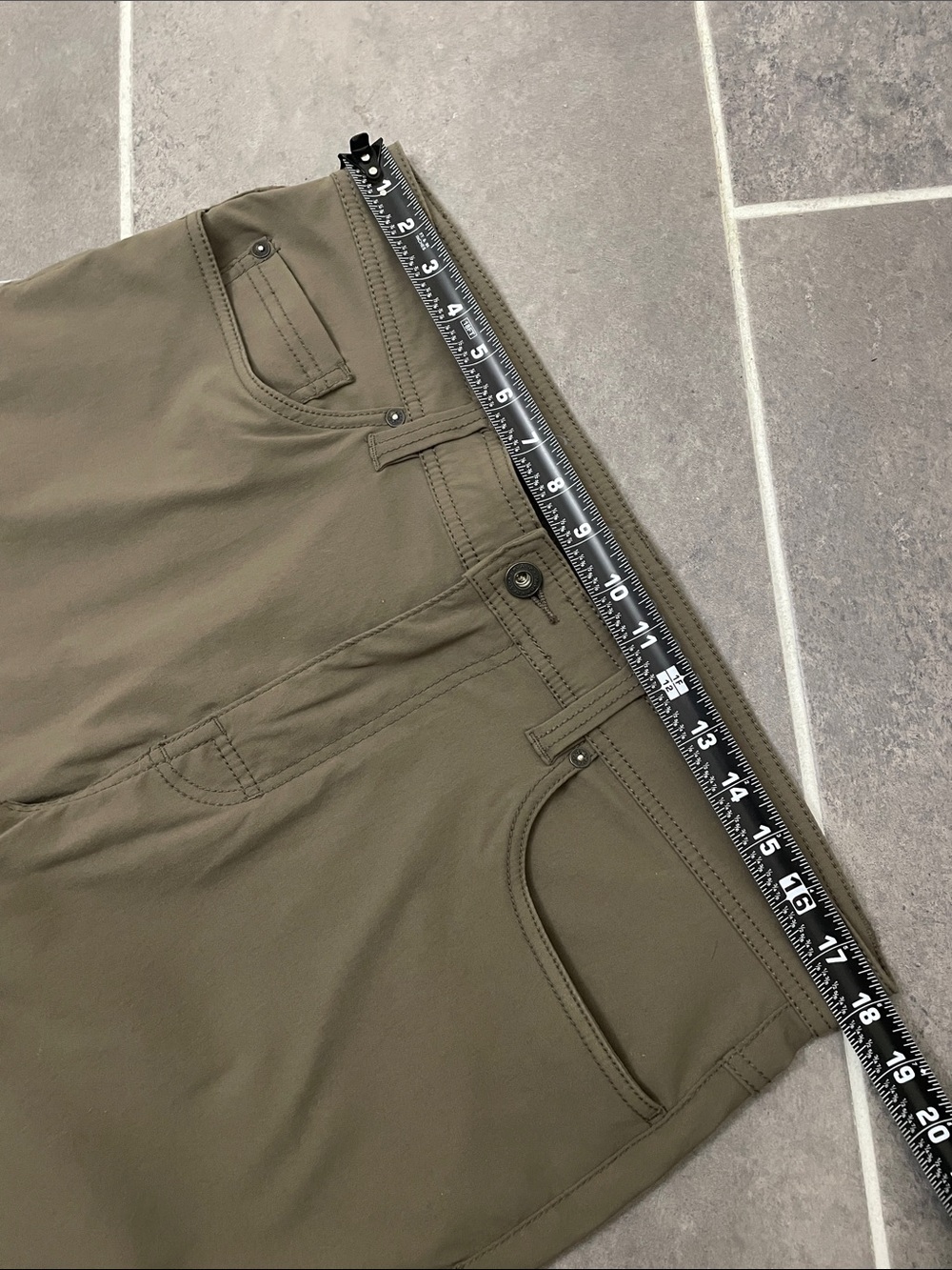 prAna Brion Slim Pant Khaki size 32X34 - Picture 4 of 9